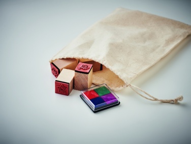 Logotrade promotional gift picture of: 8 wooden Christmas stamps set